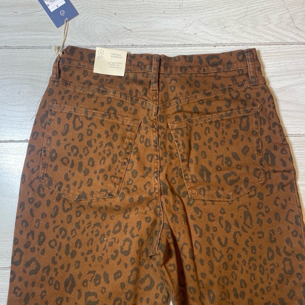 Universal Thread Jeans Womens 8 Strait Stretch Leopard Slim Hip NWT! - Picture 4 of 11